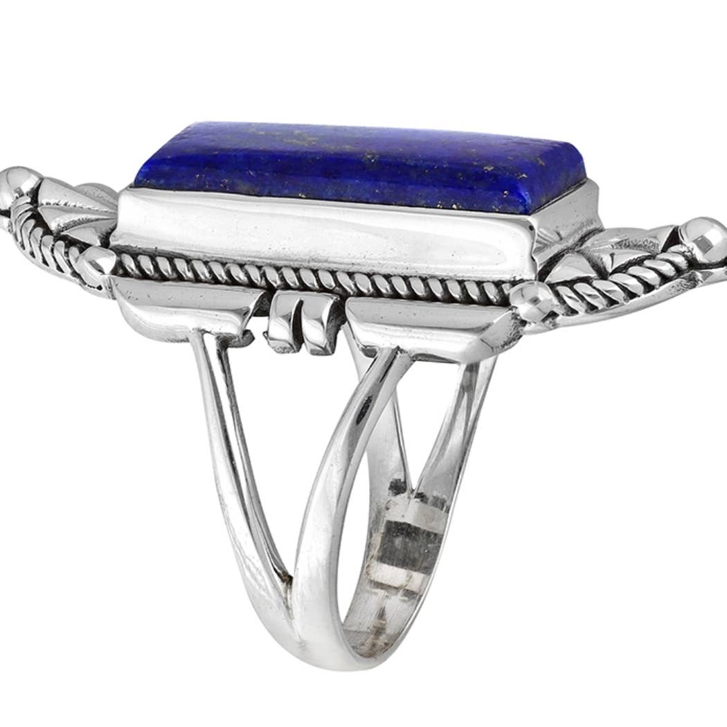 Arches Large Lapis Sterling Ring