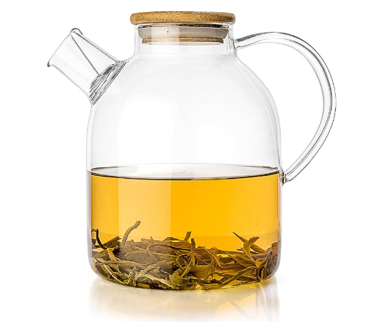 Tealyra Bamboo & Glass Teapot/ Stovetop Kettle