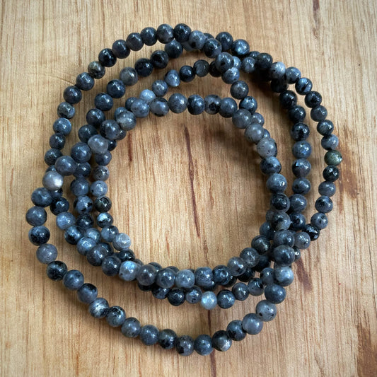 Black Labradorite 4mm  Bracelet