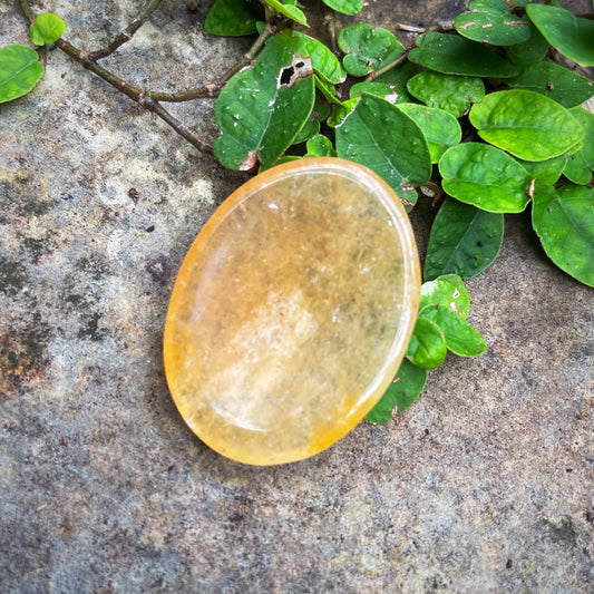Golden Quartz Worry Stone