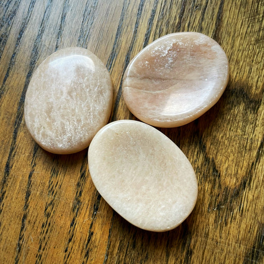 Peach Moonstone Worry Stone