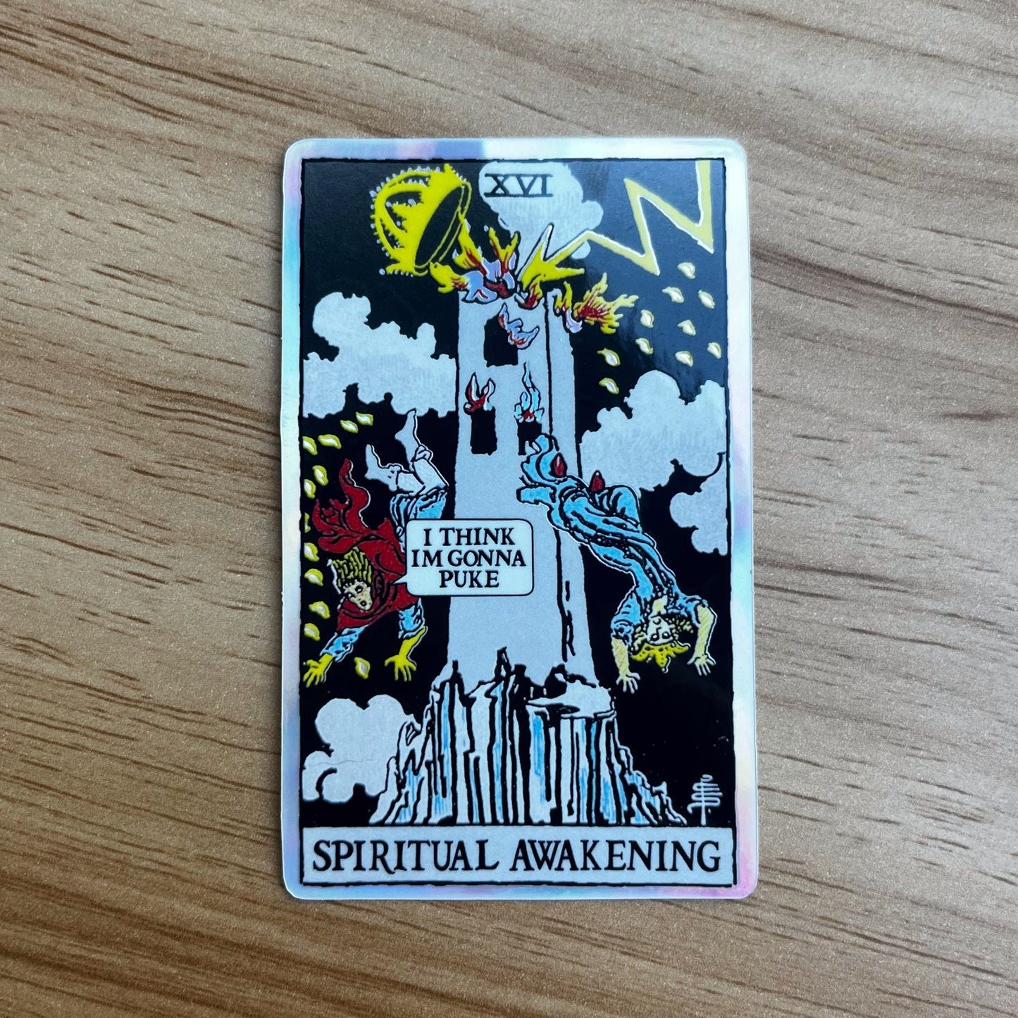 Tower "Spiritual Awakening" Tarot Sticker