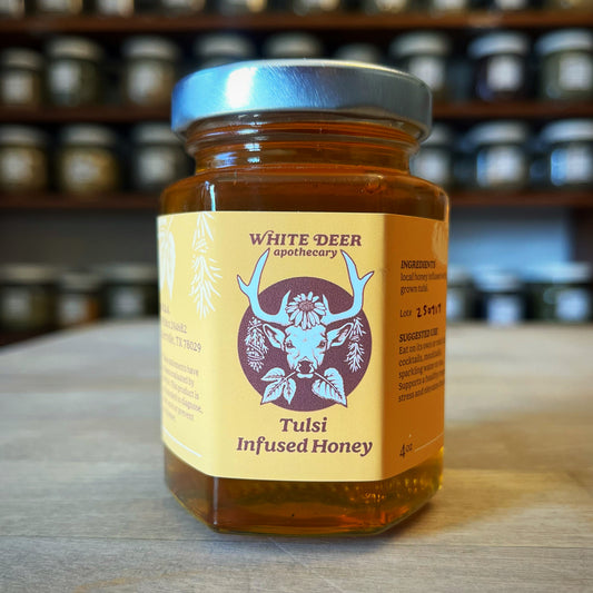 White Deer Apothecary Tulsi Infused honey