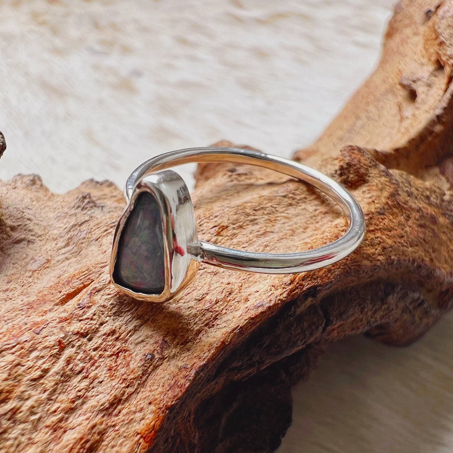 Boulder Opal & Silver ring