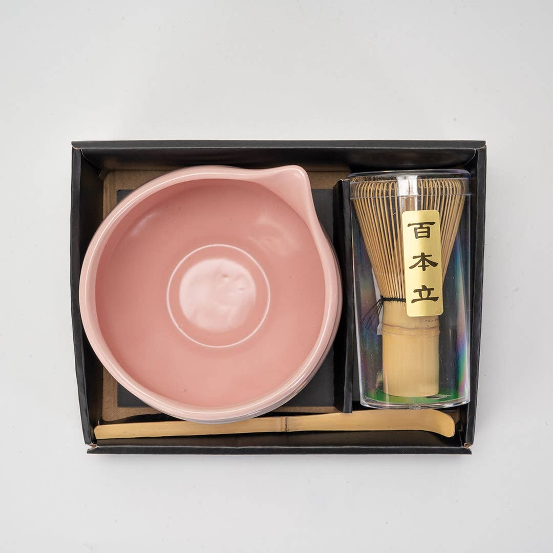 Pink Porcelain Matcha Set 20oz