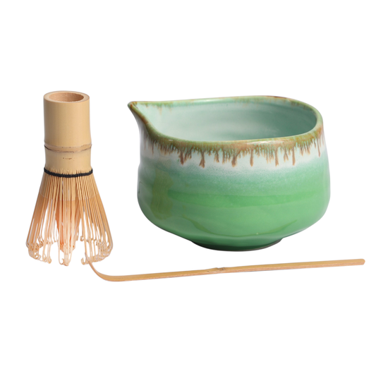 Green Porcelain Matcha set 20oz