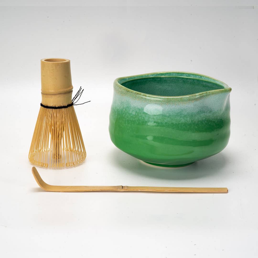 Green Porcelain Matcha set 20oz