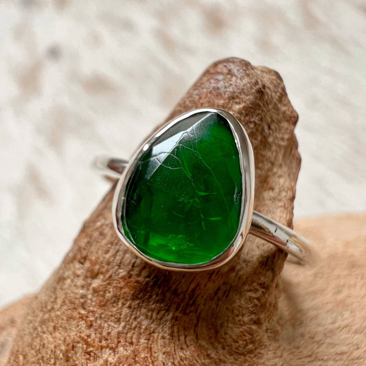 Chrome Diopside & Silver Ring
