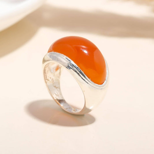 Silver Carnelian Ring