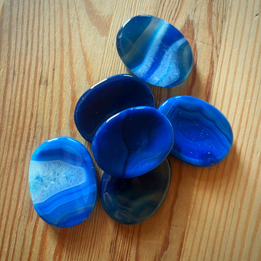Blue Onyx Worry Stones