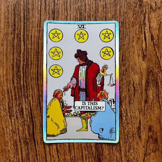 Six of Pentacles Tarot Sticker