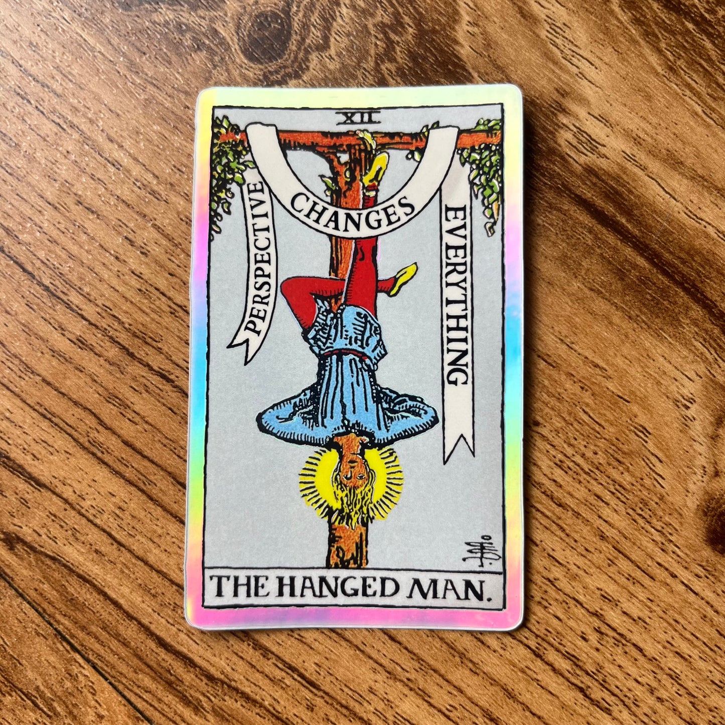 Hanged Man Holographic Tarot Sticker