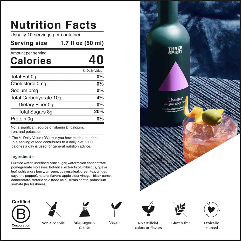 Three Spirit Livener - Non-Alcohol Elixir