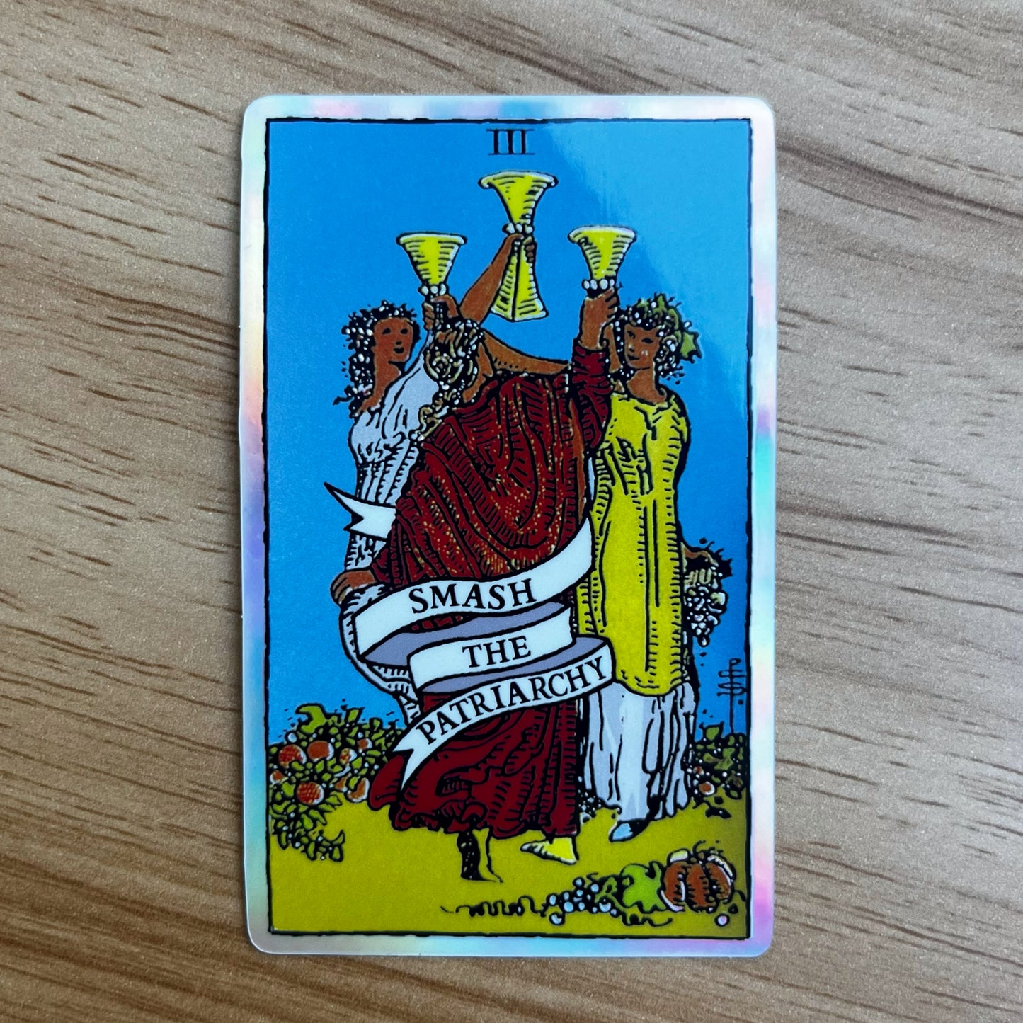 Three of Cups Tarot Sticker
