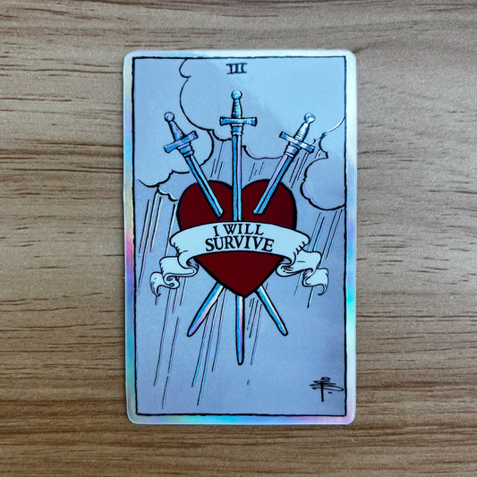 Three of Swords Tarot Sticker
