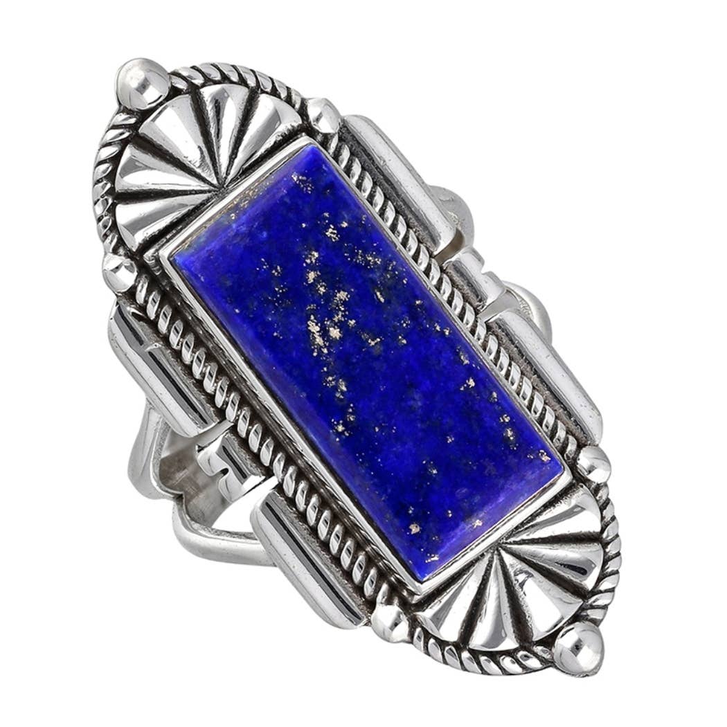 Arches Large Lapis Sterling Ring