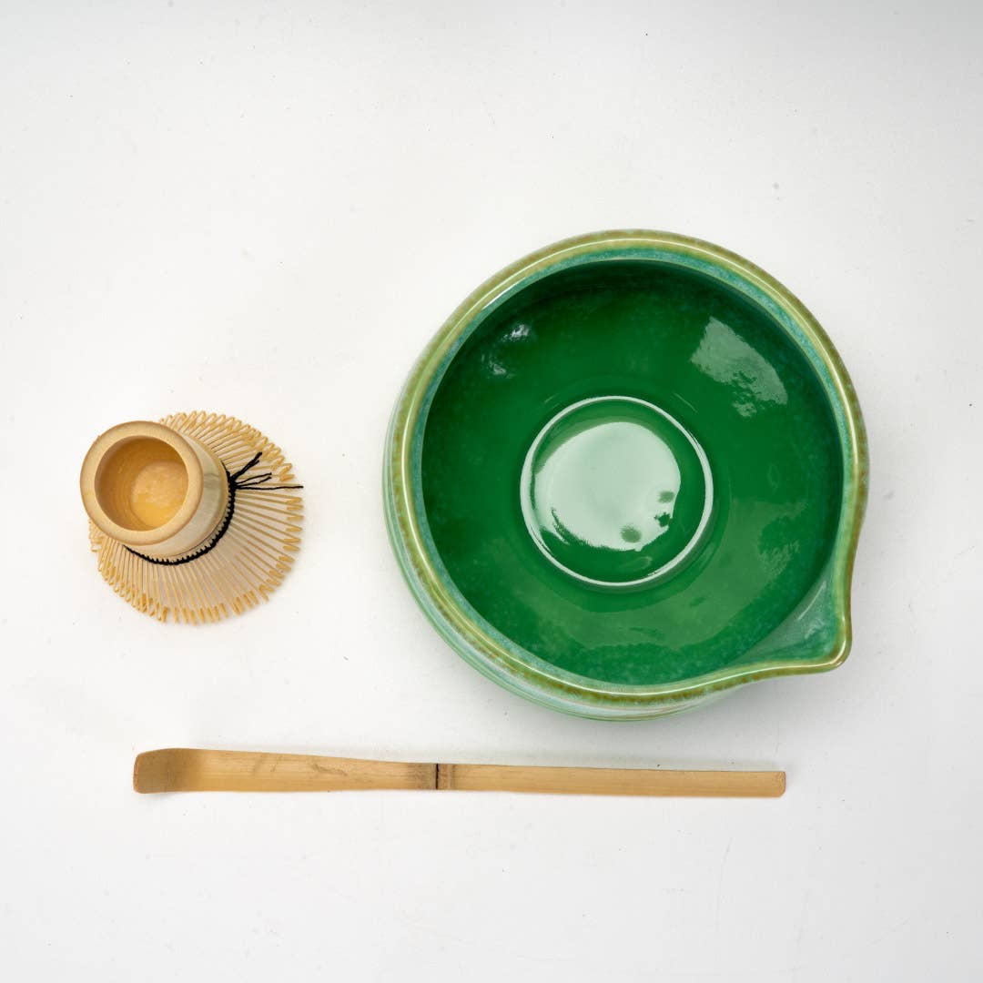 Green Porcelain Matcha set 20oz