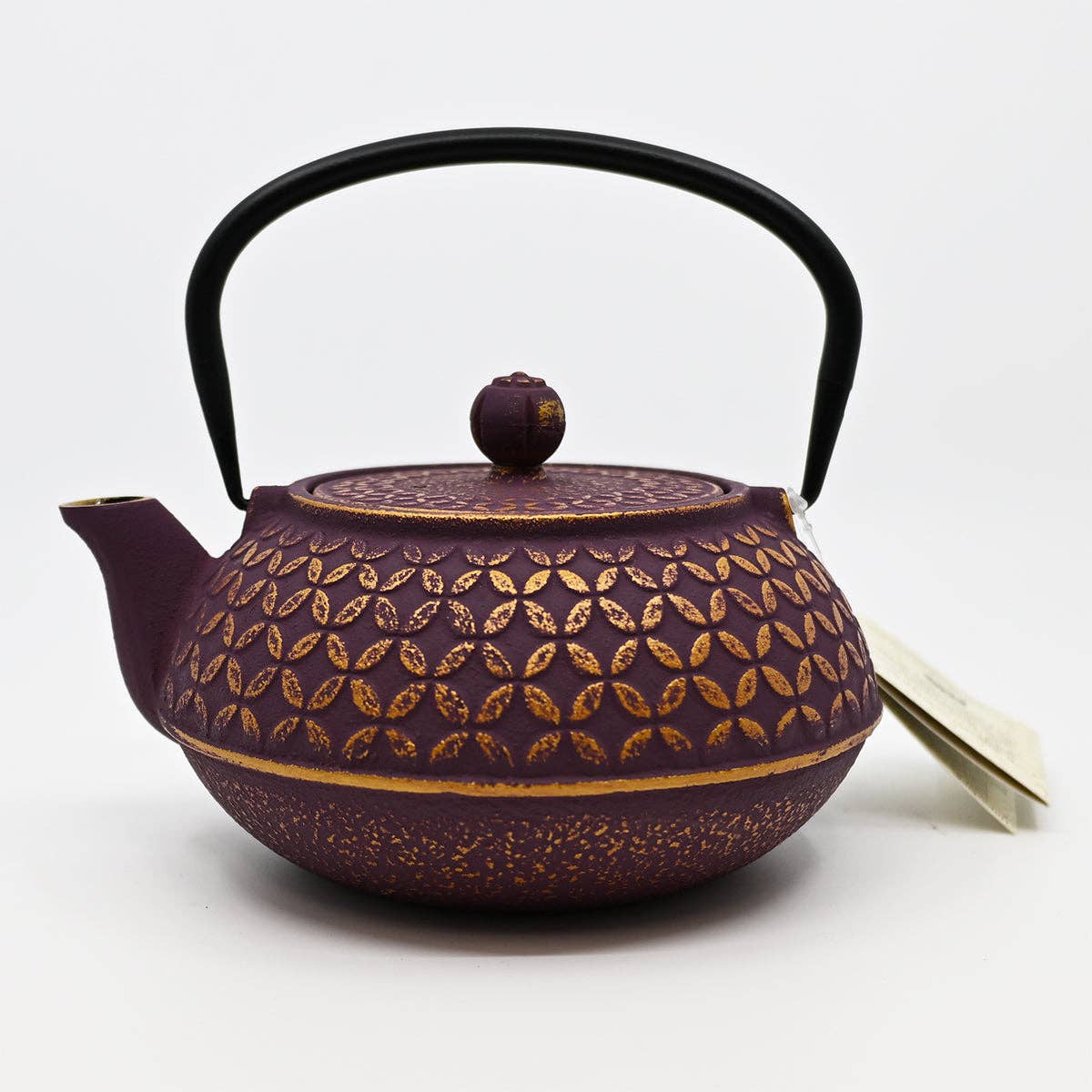 Purple Shippo Design 32oz Cast Iron Tea Pot (1/8)