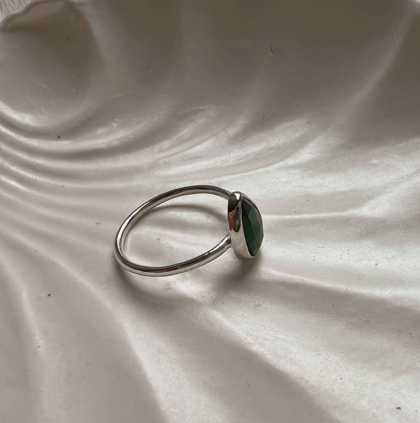 Chrome Diopside & Silver Ring