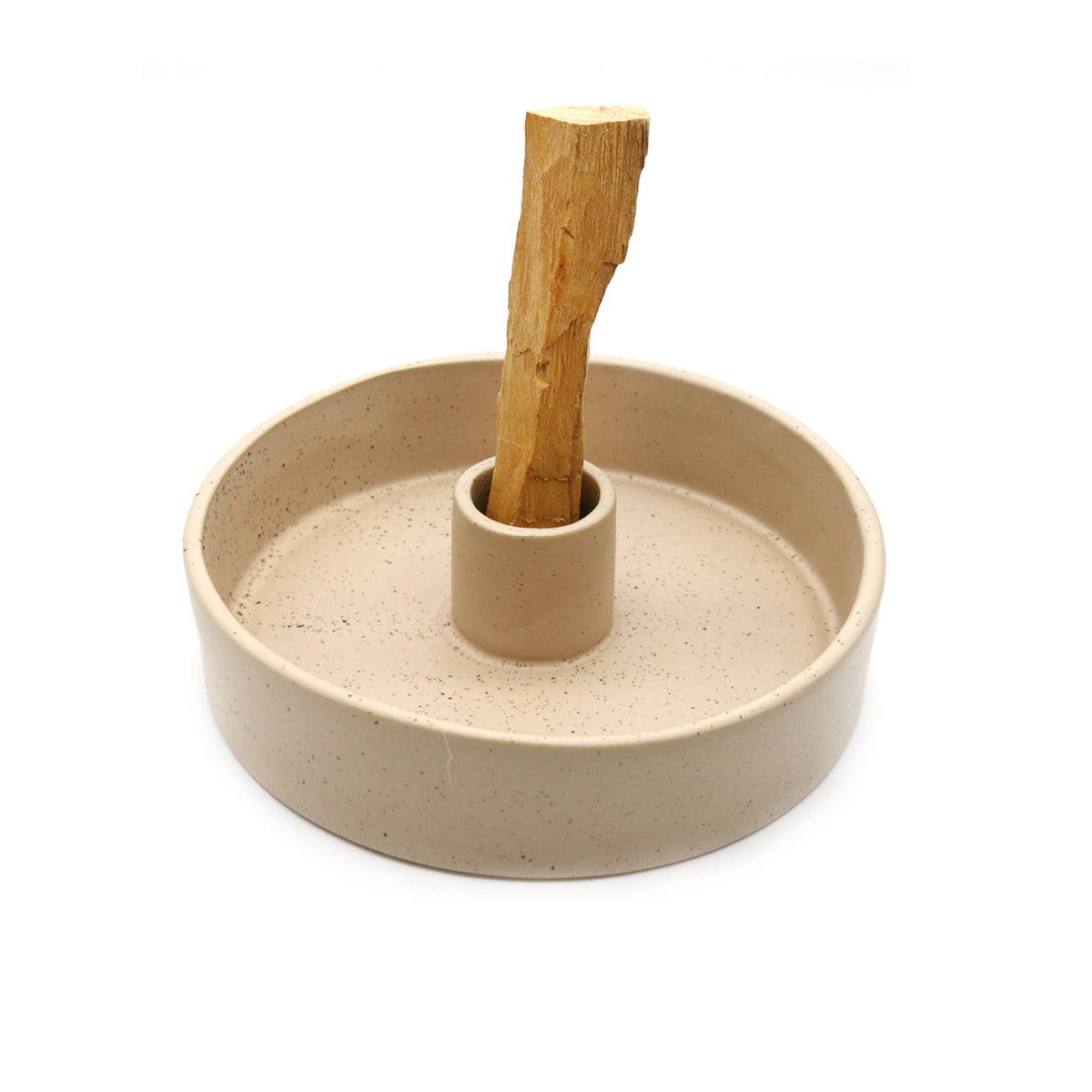 Ceramic Palo Santo Burner (4 in.) - Beige