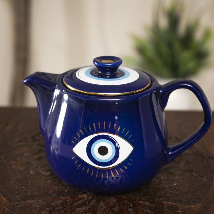 Evil Eye Tea Pot w/ Strainer 18oz